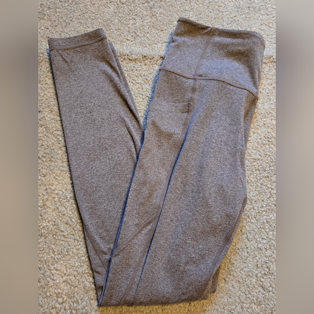 Women's Athleta Light Brown Leggings With Pockets Size Small